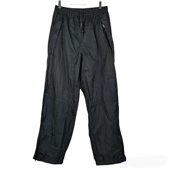 HH Helly Hansen Men's Packable Waterproof Black Pants Zip Side FITS LIKE SMALL - Picture 1 of 12